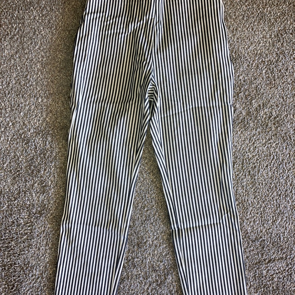 A New Day Black and White Striped Trousers